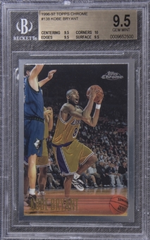 1996/97 Topps Chrome #138 Kobe Bryant Rookie Card – BGS GEM MT 9.5